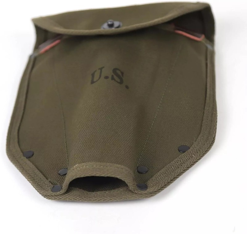 WW2 US ARMY M43 FOLDING SHOVEL HEAD COVER TOOL CARRIER OLIVE sailcloth gallery