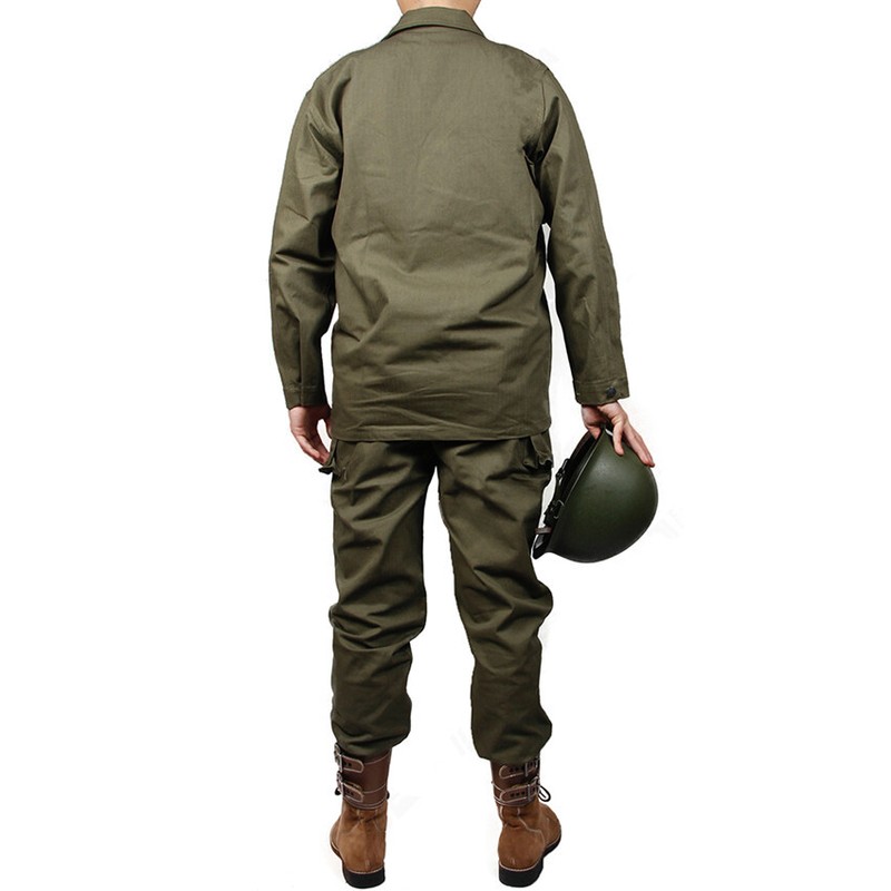 WW2 US Army Green HBT UNIFORM PURE COTTON OUTDOOR UNIFORM（No helmet, No shoes） gallery