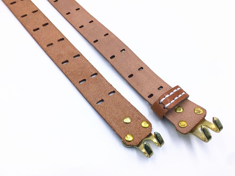 WWII WW2 US ARMY M1907 RIFLE LEATHER SLING M1 GARAND SPRINGFIELD STRAP Golden gallery