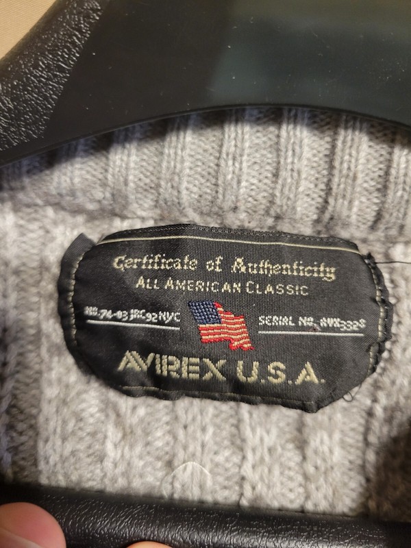 US Army AAC 100th Fighter Squadron Tuskegee Airmen Knit AVIREX XL 46-48 Sweater gallery