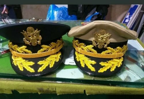 Hat Cap Kepi - Set of two USA army general CUSTOM hats - Imperial Cap