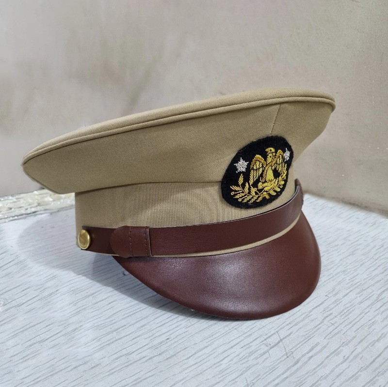 Mexican Army Officer Visor Cap Replica Handmade Ceremonial Military Dress Hat gallery