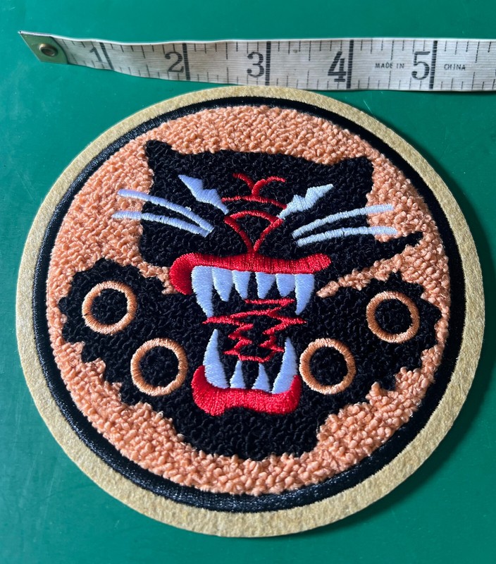 TANK DESTROYER 5 INCH TANKER JACKET PATCH- CHINILLE