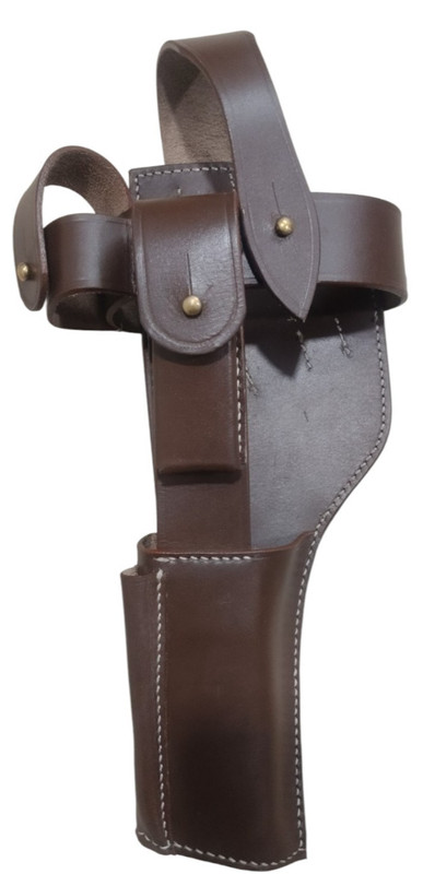 C-96 Broomhandle Holster German WWI Mauser Rig-Dark Tan