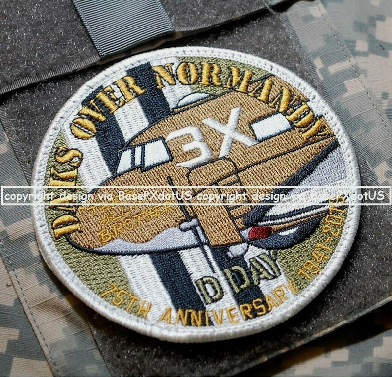 WWII D-DAY ✪C-47✪ DAKS OVER NORMANDY 1944-2024 80th COMMEMORATIVE vêlkrö PATCH gallery