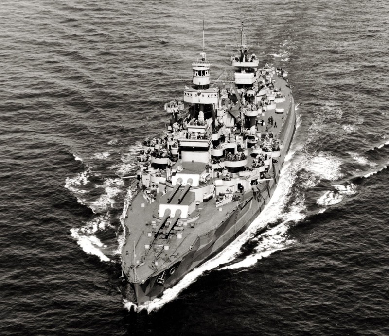 WW2 WWII Photo USS Arkansas BB-33 April 1944 US Navy World War Two / 7214