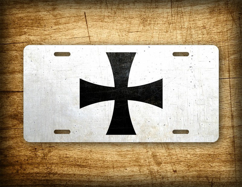 WWI German Vehicle Identification Cross License Plate WW1 Military Auto Tag gallery