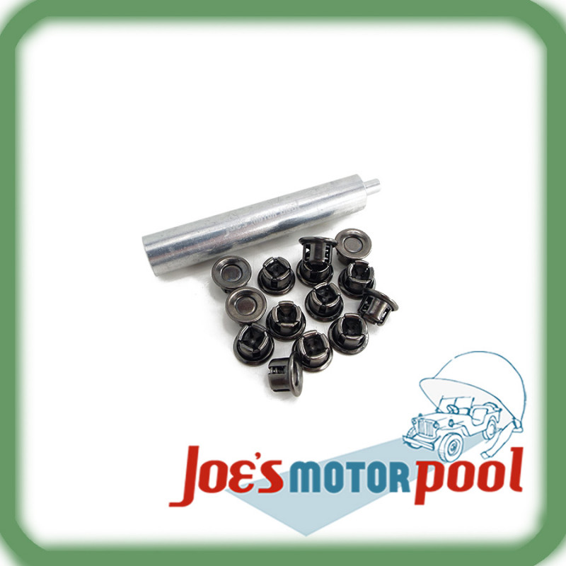 Ford GPW Willys MB Side Curtain socket fastener set with tool