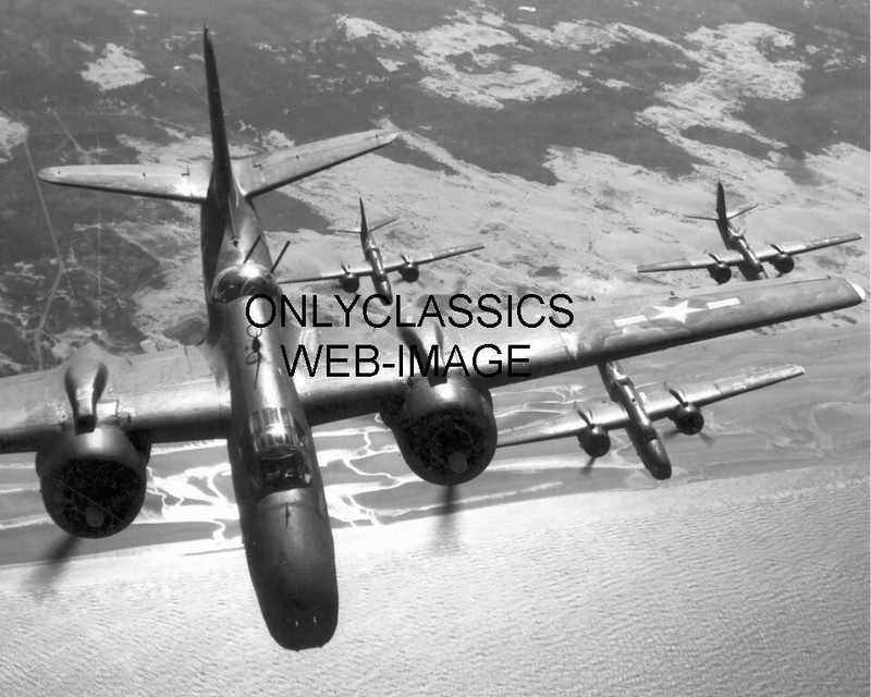 USAF DOUGLAS A-20J BOMBER PROP AIRPLANES OVER FRANCE PHOTO WWII WORLD WAR TWO