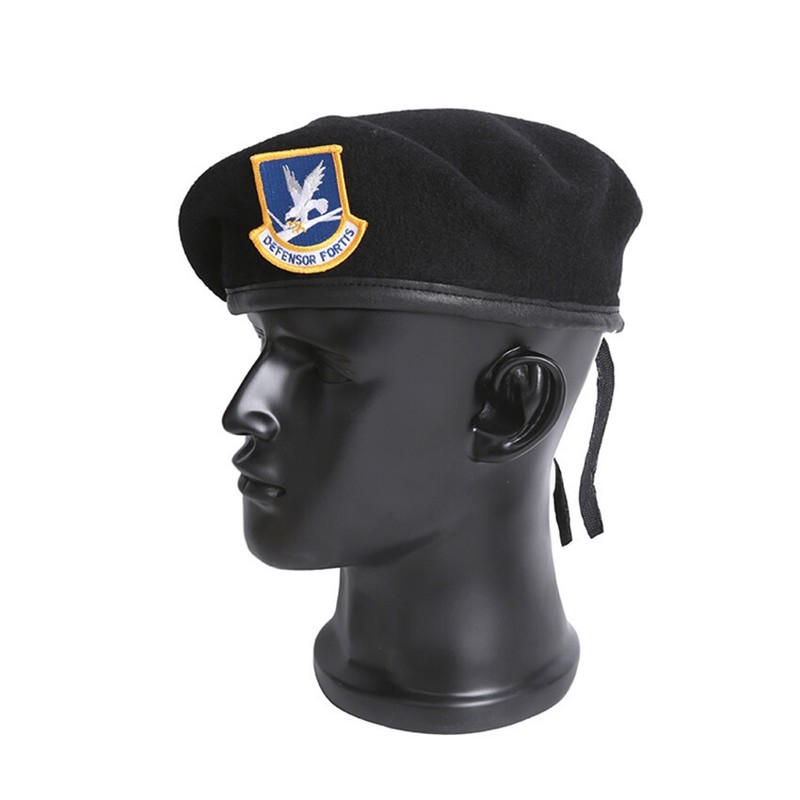 MIDNIGHT BLUE DEFENSOR FORTIS BERET US AIR FORCE USAF BLACK WOOL BERETS gallery