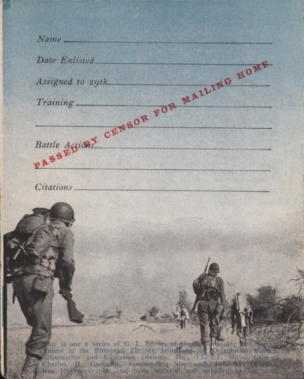 29th Infantry Division Unit History - Lets Go - Booklet WWII 1944 - CD File gallery