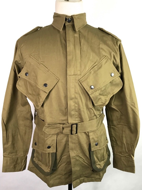 WWII US AIRBORNE PARATROOPER M1942 M42 REINFORCED JUMP JACKET- MEDIUM/LARGE 42R