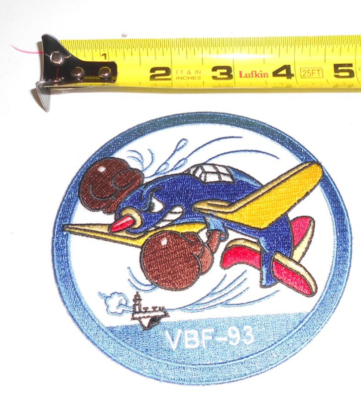 US Navy VBF-93 Squadron Patch Full Size 5″ NEW Free Shipping