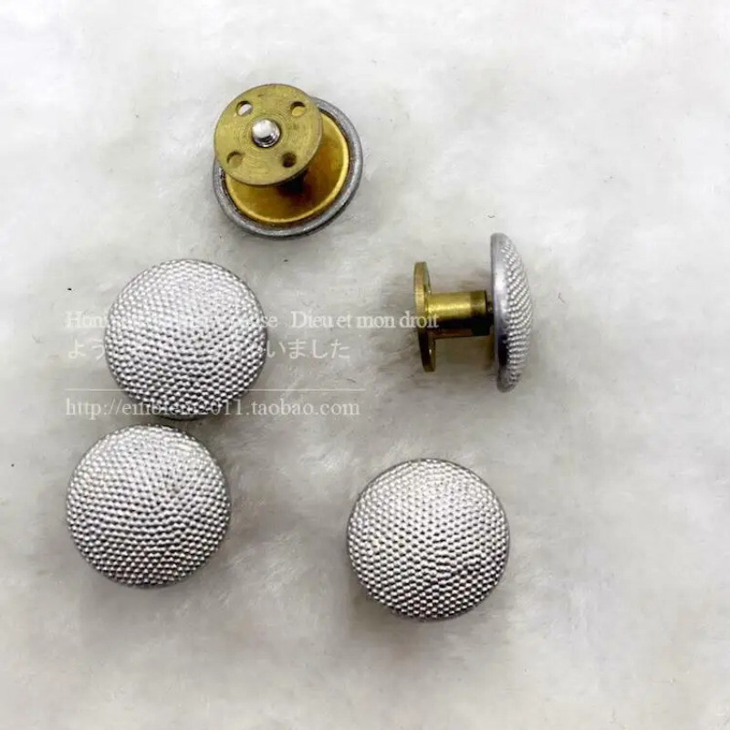 PAIR OF WW2 German Officer/Major DRESS shoulder board buttons silver 17MM gallery
