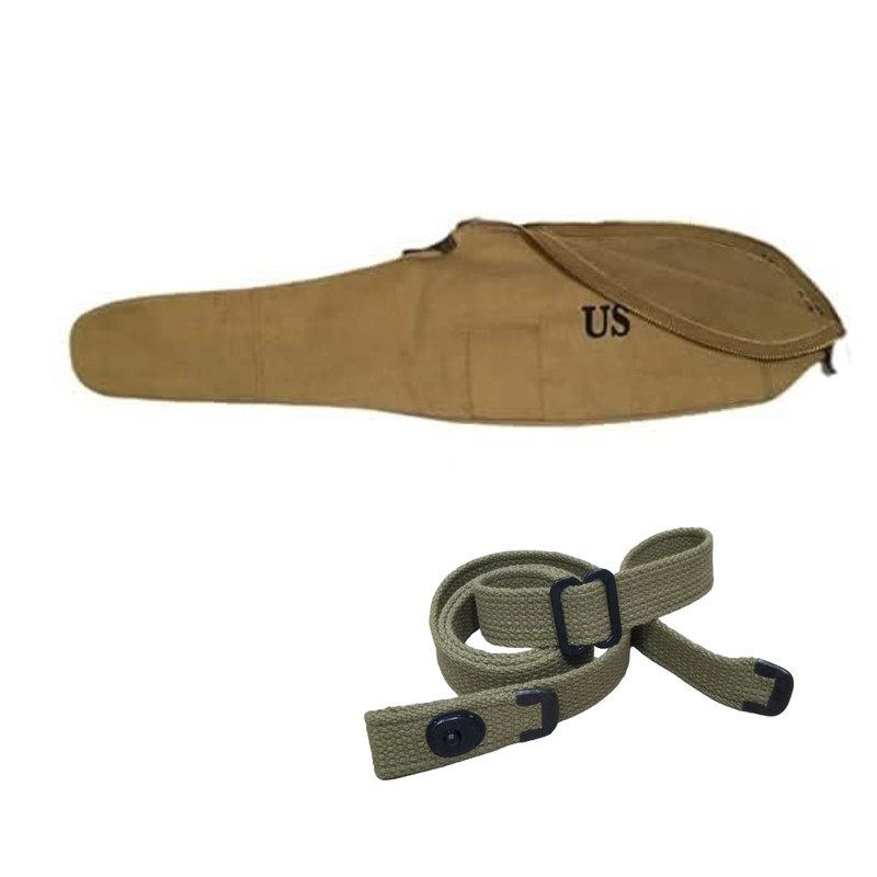 WWII US Army M1 Carbine Case with M1 Carbine Sling OD Green (Combo Pack)