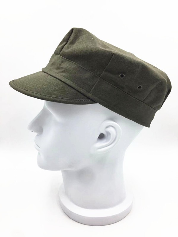 WW2 US HBT USMC PACIFIC CAMOUFLAGE ARMY GREEN MARINE CORPS CAP HAT gallery