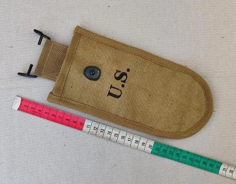 REPRO WWII U.S. ARMY WIRE CUTTER TOOL CANVAS BELT POUCH 1944 gallery