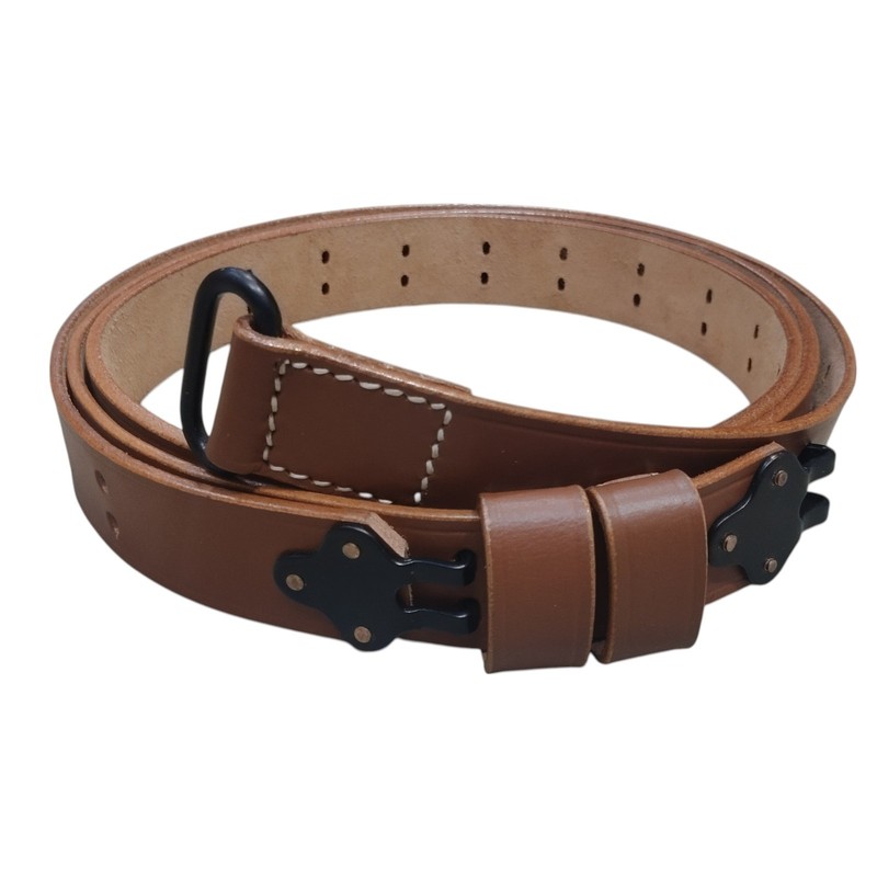 US M1 Garand Rifle M1907 Leather Carry Sling WWII Marked with Extra Keepers gallery