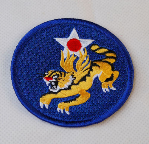 WW2 US FLYING TIGERS AIR FORCE EMBROIDERED INSIGNIA PATCH