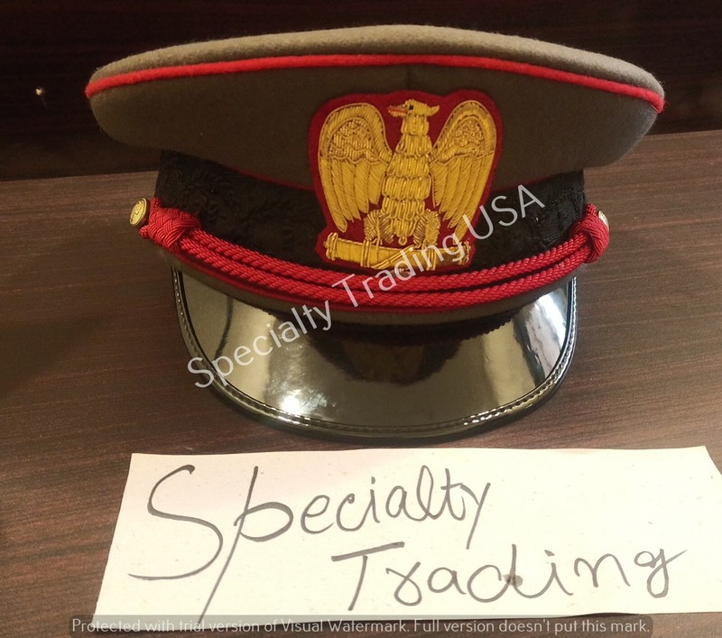 Italian Army Cap – Italian Military General Officers Visor Hat Cap