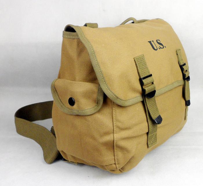WWII US 1936 Military General Purpose Bread Bag/Flax Backpack Musette Haversack