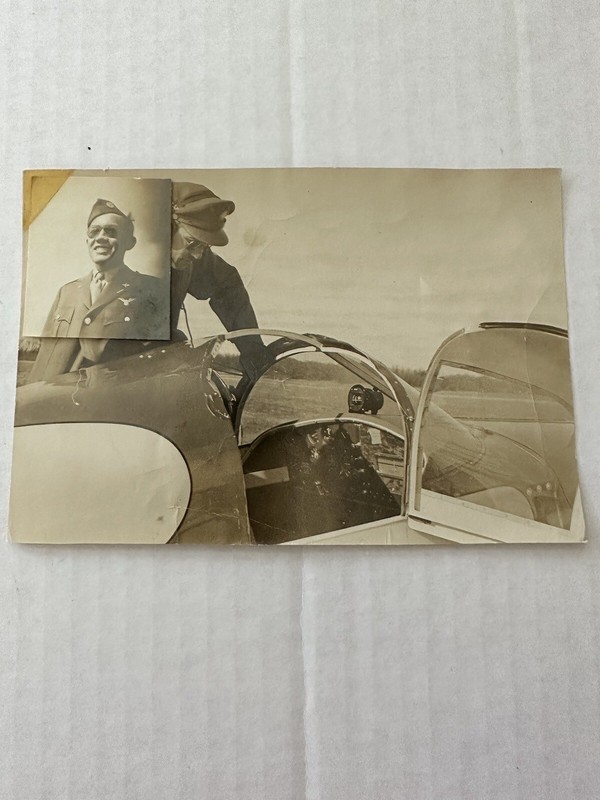 WW2 WWII Photo World War US Pilot Airplane 2 Pieces Black White Original gallery