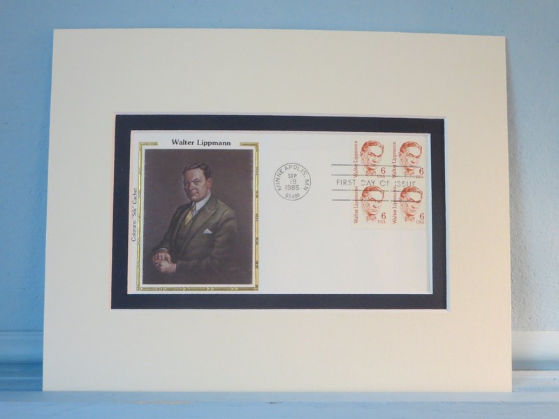 Famed Journalist Walter Lippmann and the First Day Cover of his own stamp