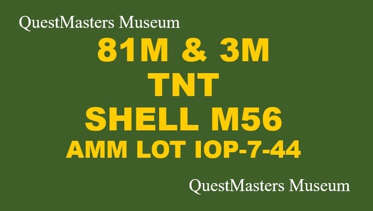 U.S. WWII 81mm and 3-inch M56 HE Mortar Shell, Stencil 172