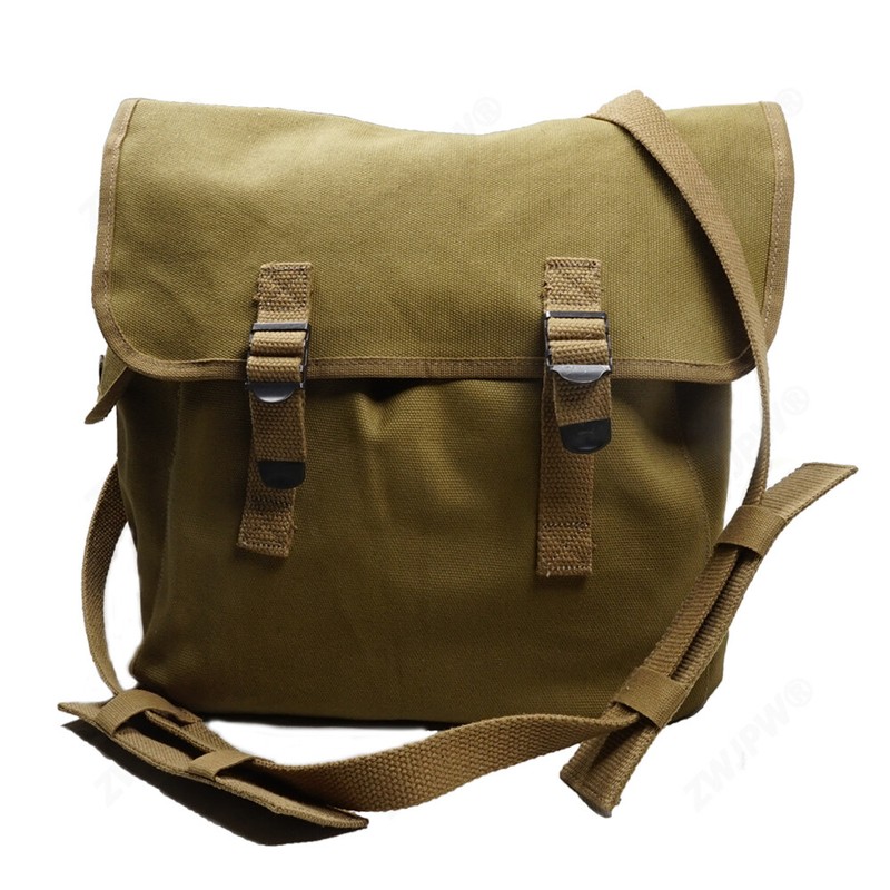 WWII USMC Field Pack Shoulder Bag Pouch Canvas Khaki