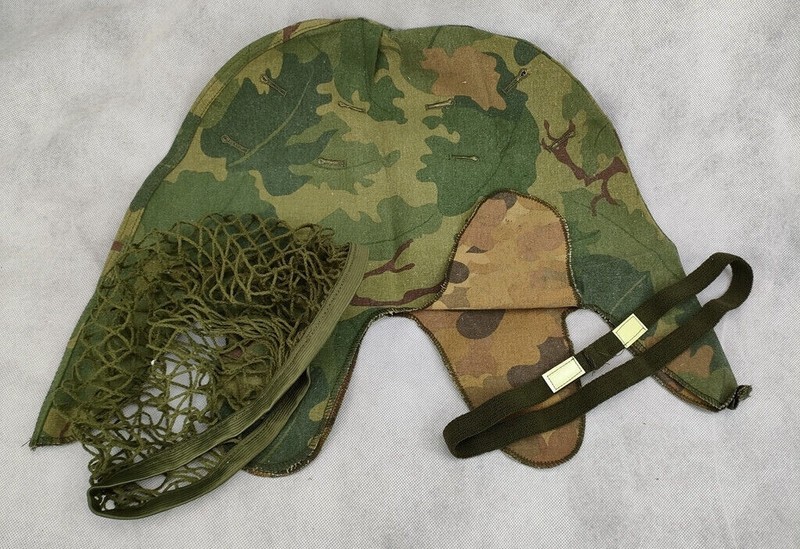 VIETNAM WAR US MITCHELL REVERSIBLE RETRO STYLE M1 HELMET COVER NET STRAP SUIT