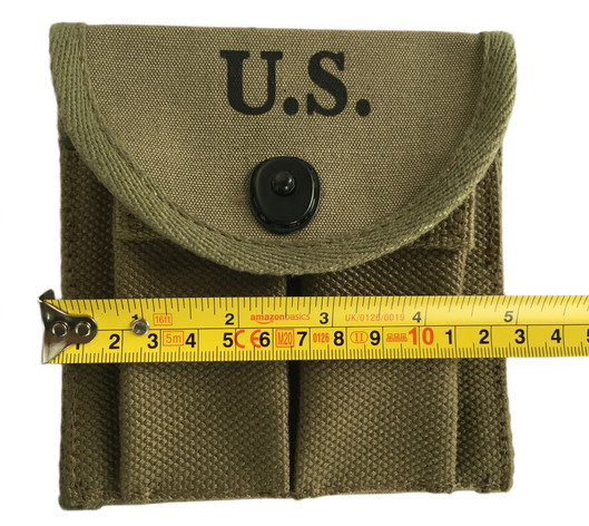 WWII US Army M1 Carbine Ammo Pouches Set of 5 OD Green Canvas Military Gear gallery