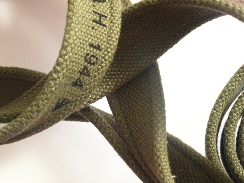 UK-style web Enfield/SMLE/SLR fabric rifle sling dated 1944 Olive green