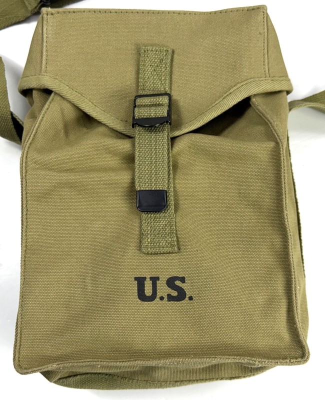 WWII US ARMY INFANTRY GP M1 AMMO GENERAL PURPOSE EQUIPMENT CARRY BAG & STRAP-OD3 gallery