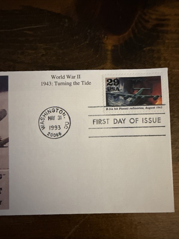 Honoring the B-24 known as the Liberator & First Day Cover of its own stamp gallery