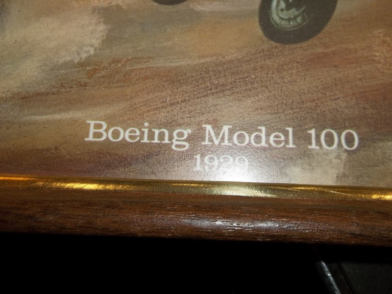 BOEING MODEL 100 1929 FRAMED PRINT APPROX 9-3/4" X 12-3/4" (J2) gallery