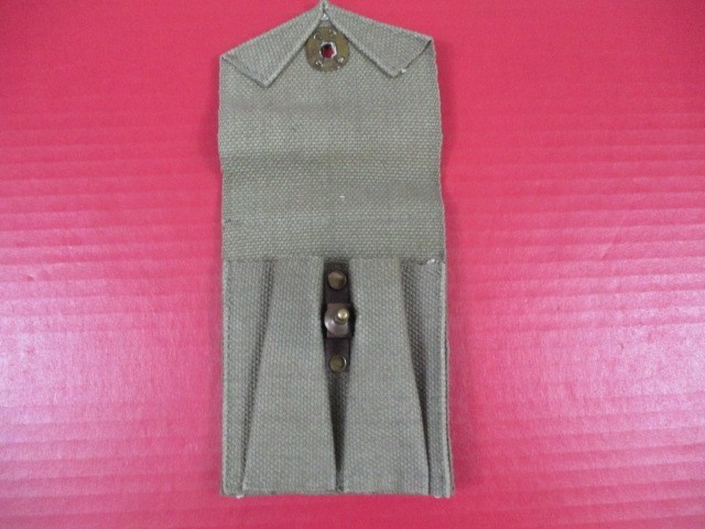 WWII Era US Army M1923 Canvas Magazine Mag Pouch for .45acp - Dtd 1944 - Repro gallery