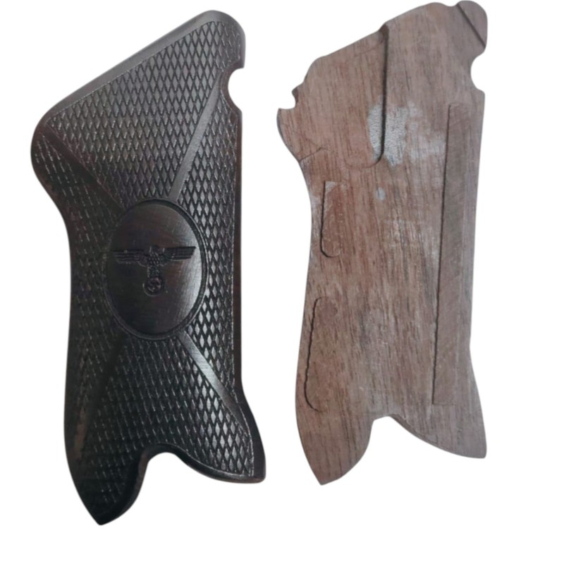 WWI WWII GERMAN P08 P-08 LUGER WOODEN PISTOL GRIPS -PAIR