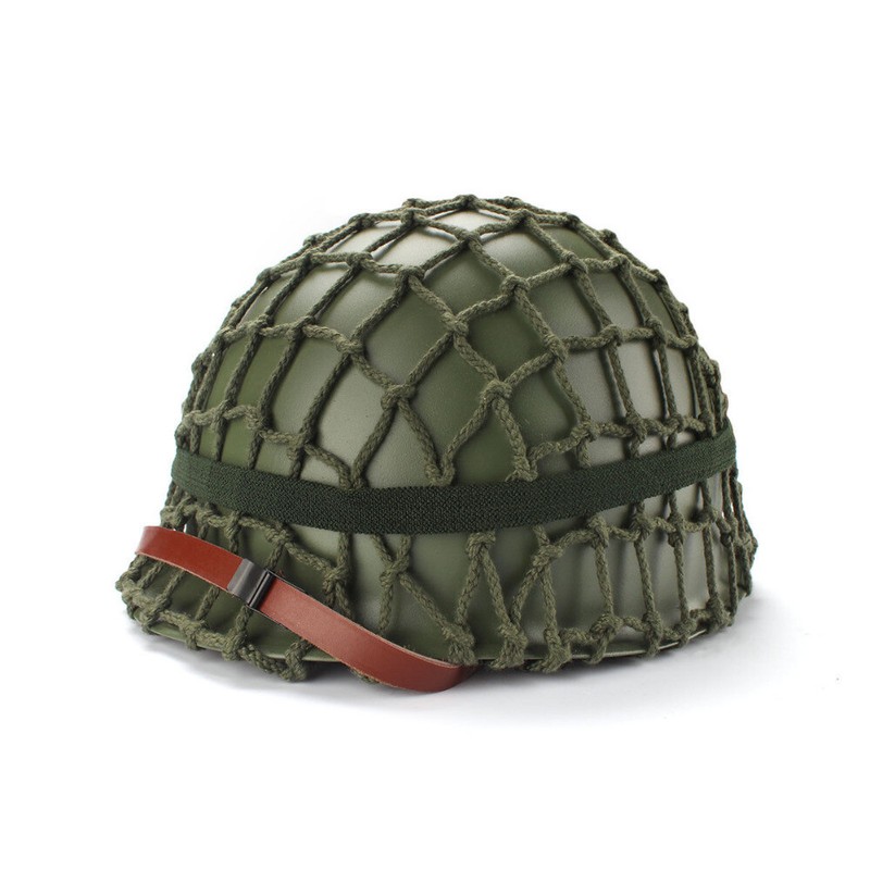 WW2 US ARMY PARATROOPER M1 Tactics CAMOUFLAGE HELMET+COTTON NET+OD BAND CAT EYES gallery
