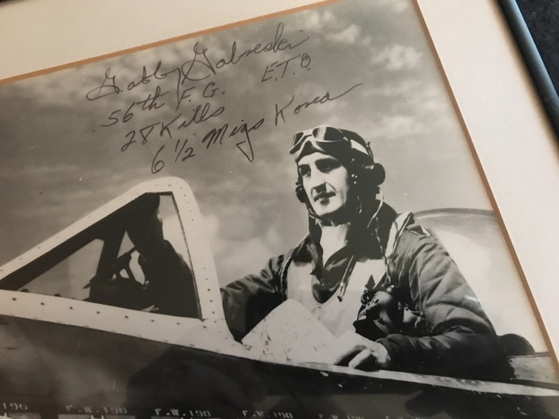 FRANCIS GABBY GABRESKI US WWII ACE SIGNED 8X10 PHOTO is Reprinted gallery