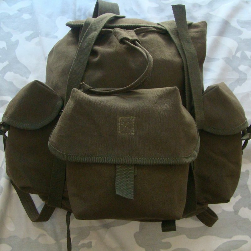GREEN WW2 US Model.Haversack Canvas Field Bag Army Backpack Large