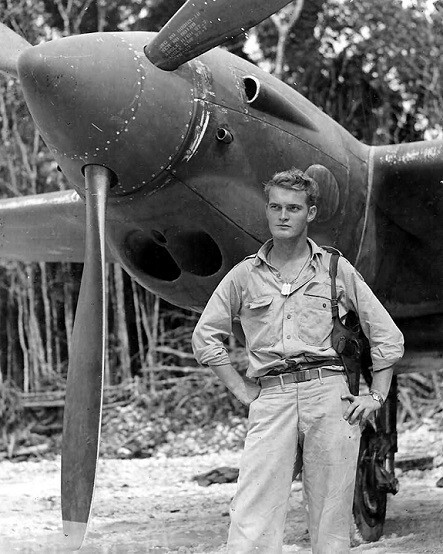 Lockheed P-38 Lightning “Vampires” Pilot on Guadalcanal WWII WW2 8×10 Photo 20b