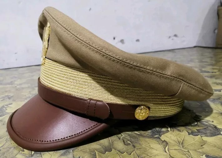 WW2 USAAF US ARMY OFFICERS UNIFORM VISOR HAT CRUSHER STYLE CAP all size gallery
