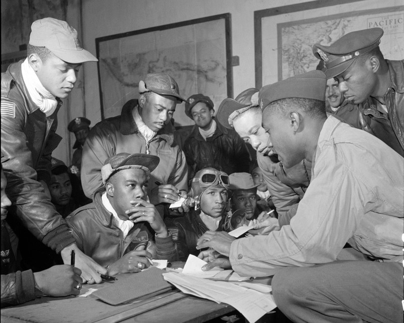 Tuskegee Airmen Ramitelli Italy March 1945 8×10 World War II WW2 Photo
