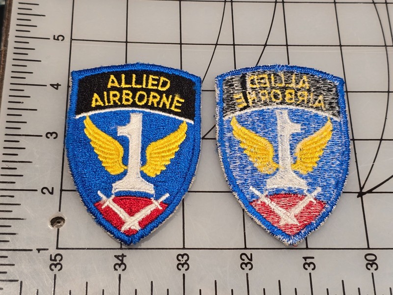Reproduction WW2 US Army Airborne 1 First Allied Airborne Patch Dark Blue 3750