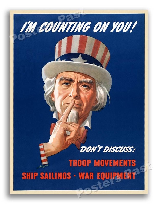 1940s “I’m Counting on You!” WWII Historic War Poster - 18x24