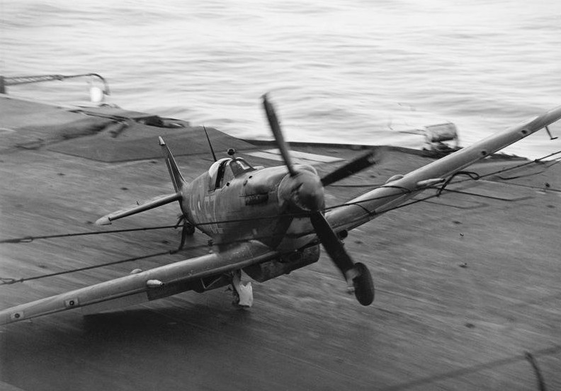 WW2 WWII Photo World War Two / Royal Navy Supermarine Spitfire Carrier Landing