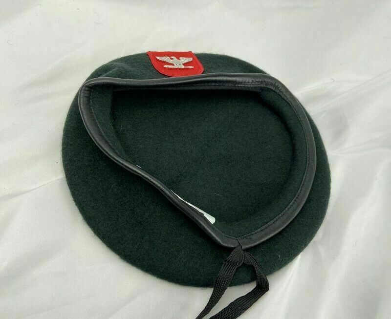 7-1/2 US ARMY 7TH SPECIAL FORCES GROUP BLACKISH GREEN COLONEL BERET CAP HAT gallery