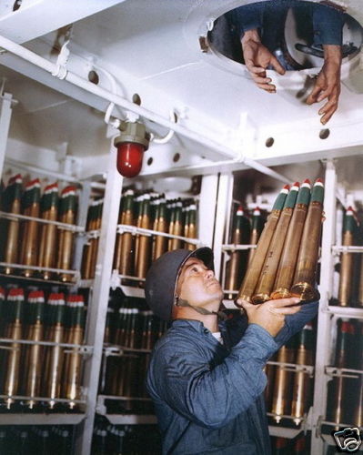 WW2 Color Photo USS Alaska 40mm Magazine US Navy World War Two WWII USN / 7043