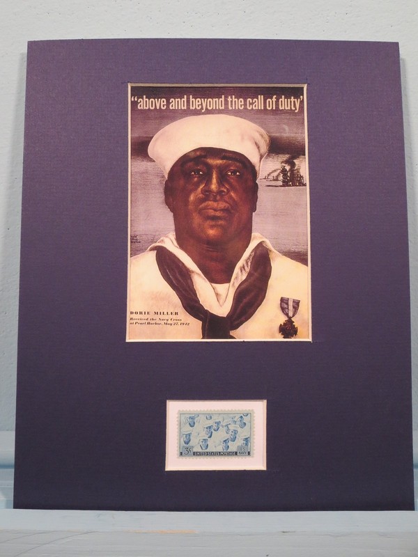 Doris “Dorie” Miller wins the Navy Cross at Pearl Harbor & US Navy stamp