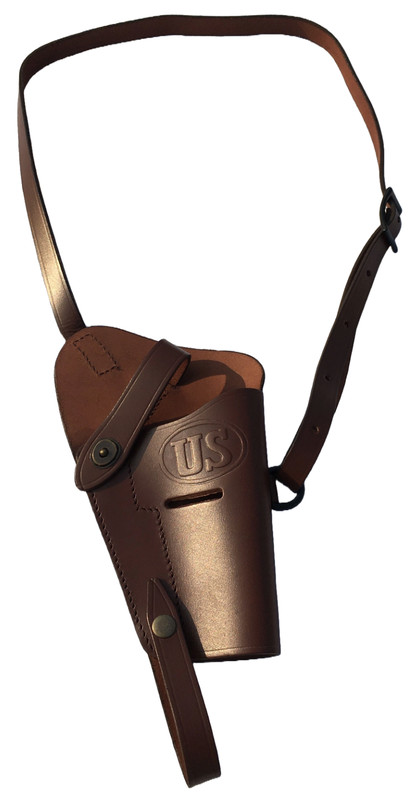 WWII US Army Original M1911 M3 Colt .45 Leather Shoulder Holster-Reddish Brown